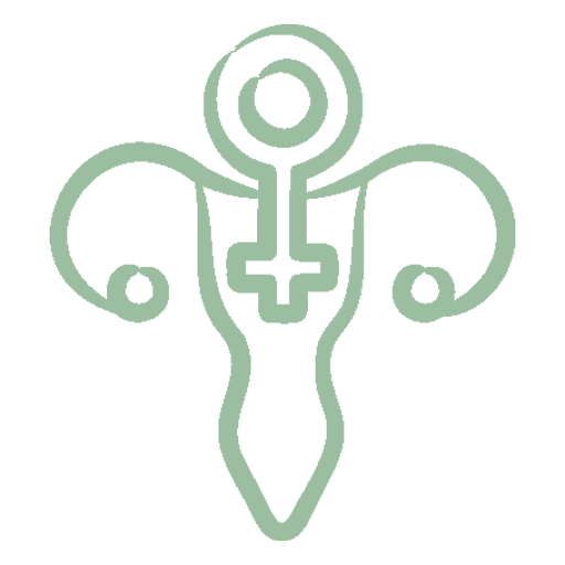 Icon einer Gebärmutter mit Eierstöcken